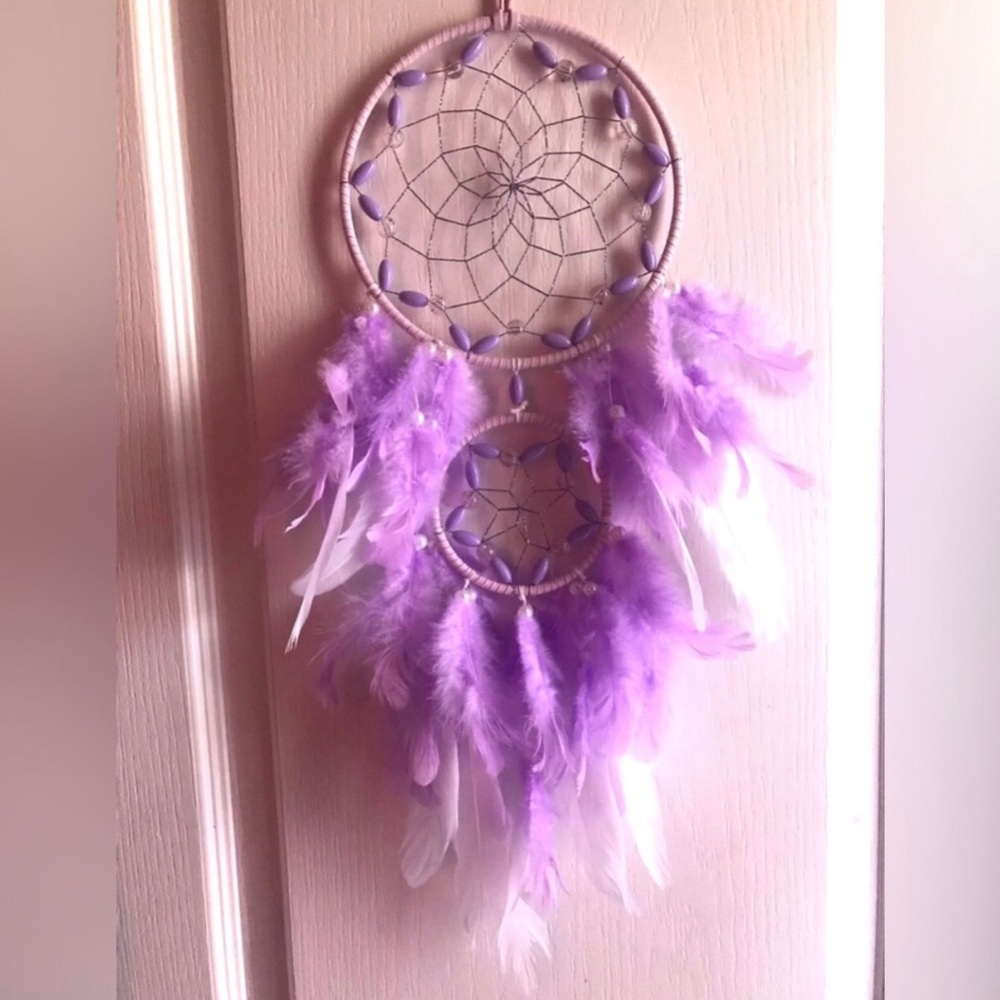 Purple and White Dreamcatcher